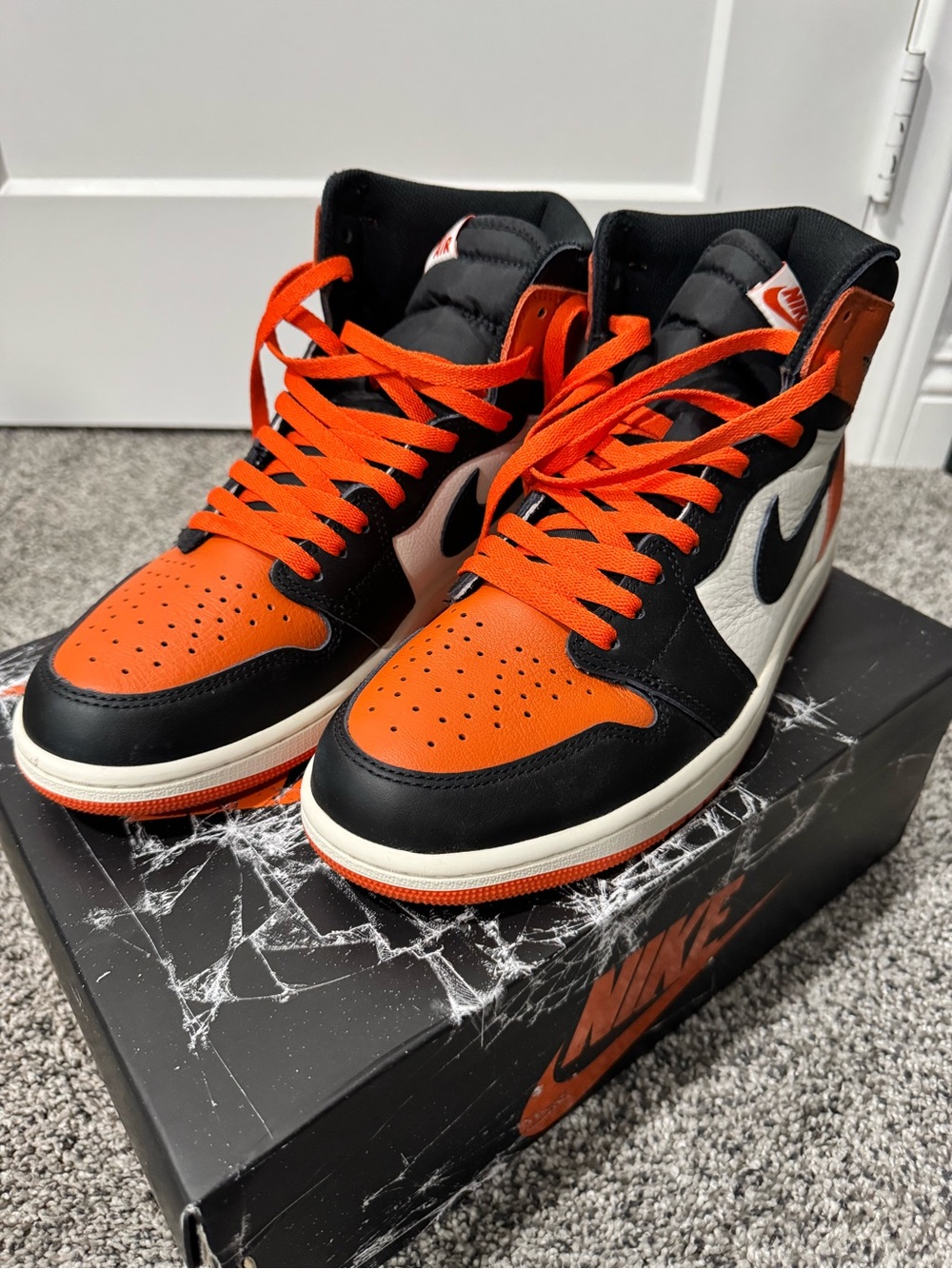 Nike Air Jordan 1 High - Orange, Black & White